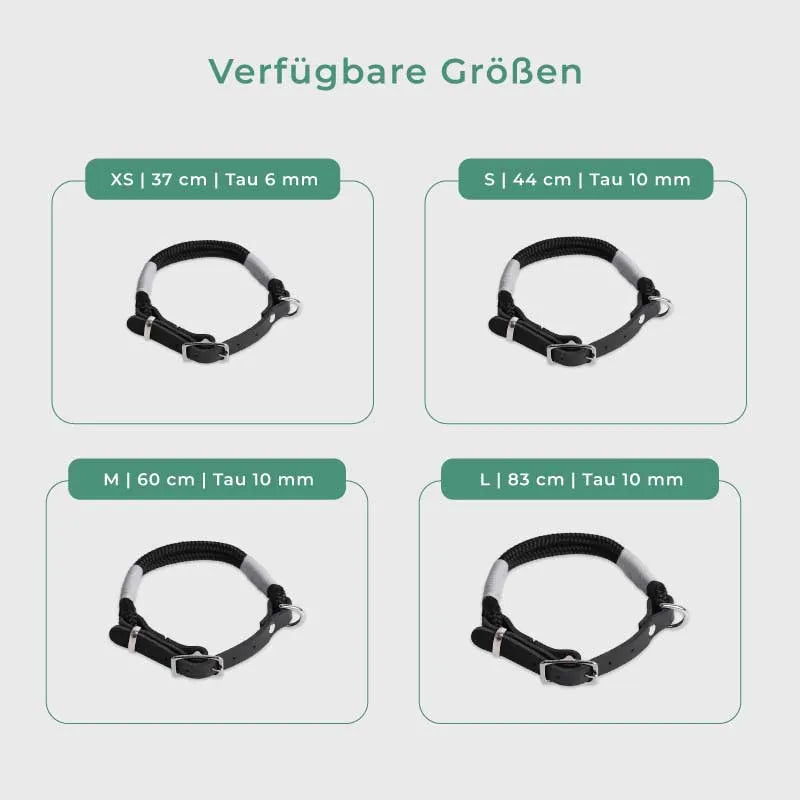 Paracord handgemachtes Hundehalsband, schwarz - XS, S, M, L - Image 3
