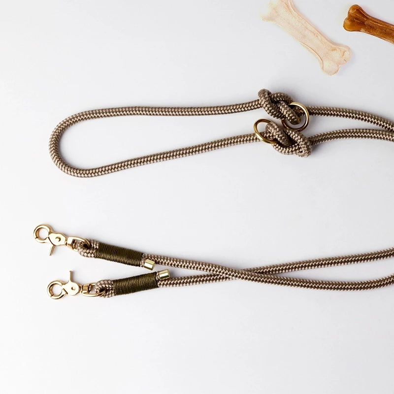 Paracord handgemachtes Hundeleine, braun - XS, S-L - Image 6