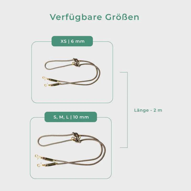 Paracord handgemachtes Hundeleine, braun - XS, S-L - Image 3