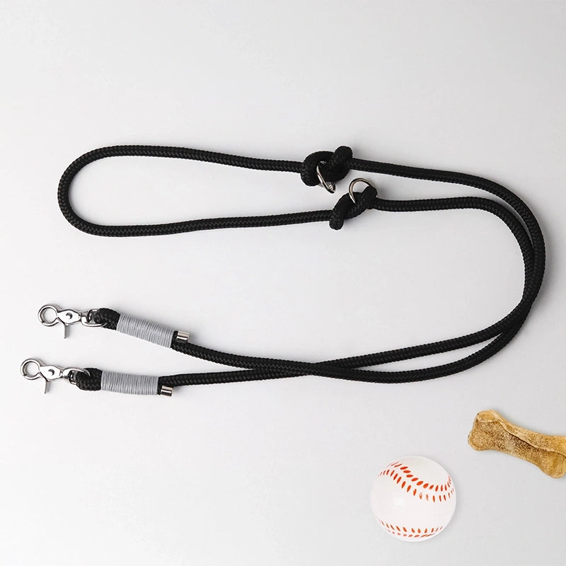 Paracord handgemachtes Hundeleine, schwarz - XS, S-L - Image 6