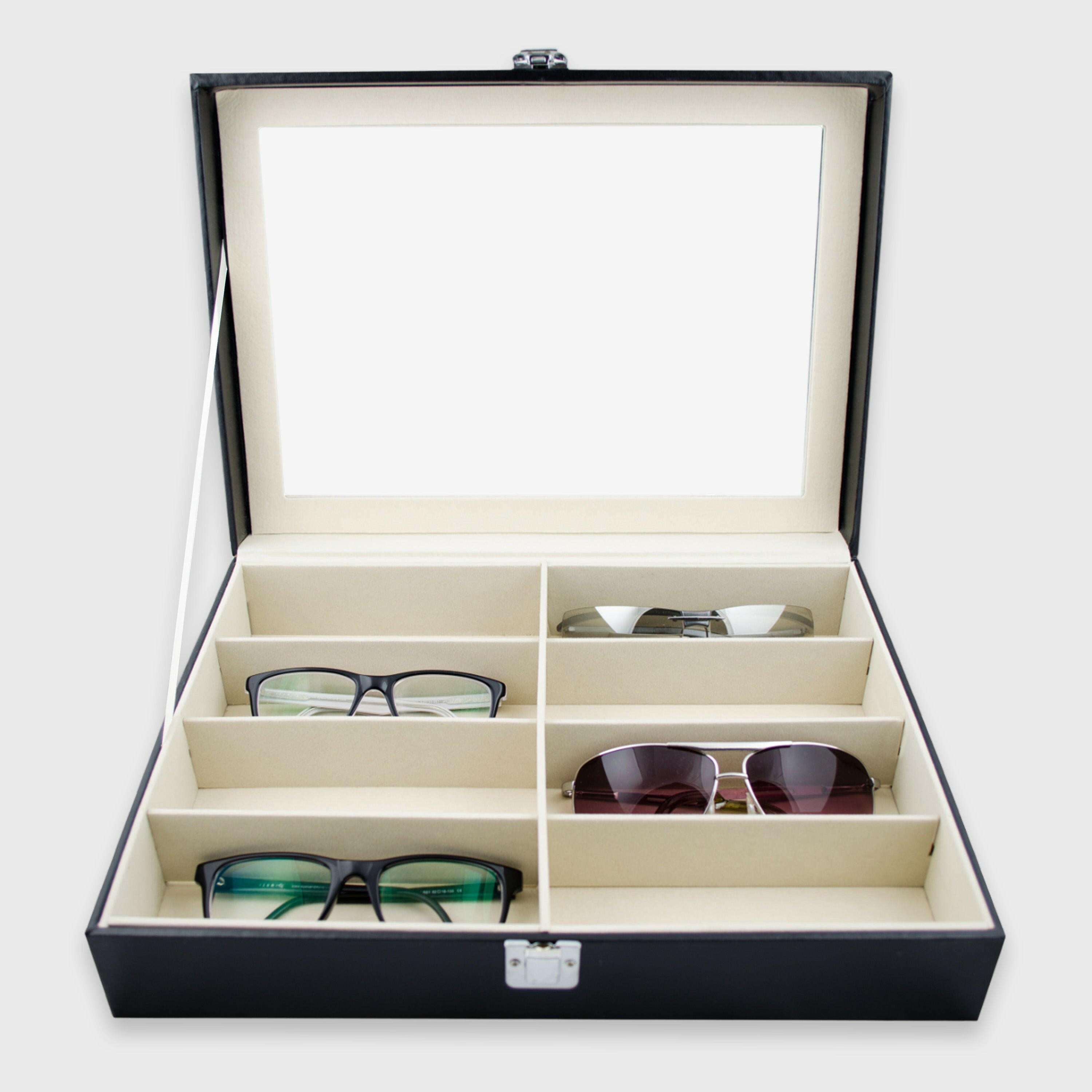 sonnenbrille aufbewahrung Brillenbox zur Aufbewahrung von 8 Brillen