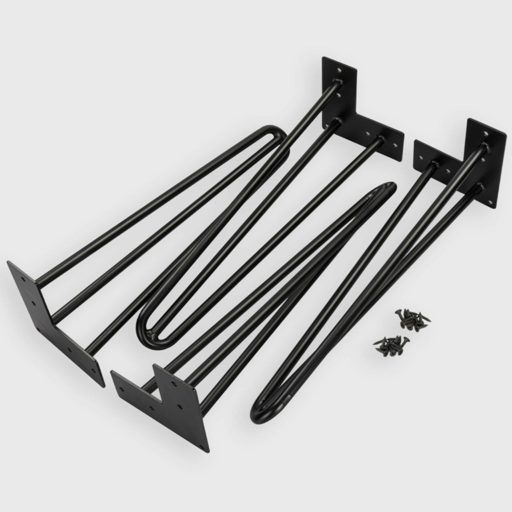 Haarnadel Tischbeine - 4er-Set - Stahl - Schwarz - Image 2