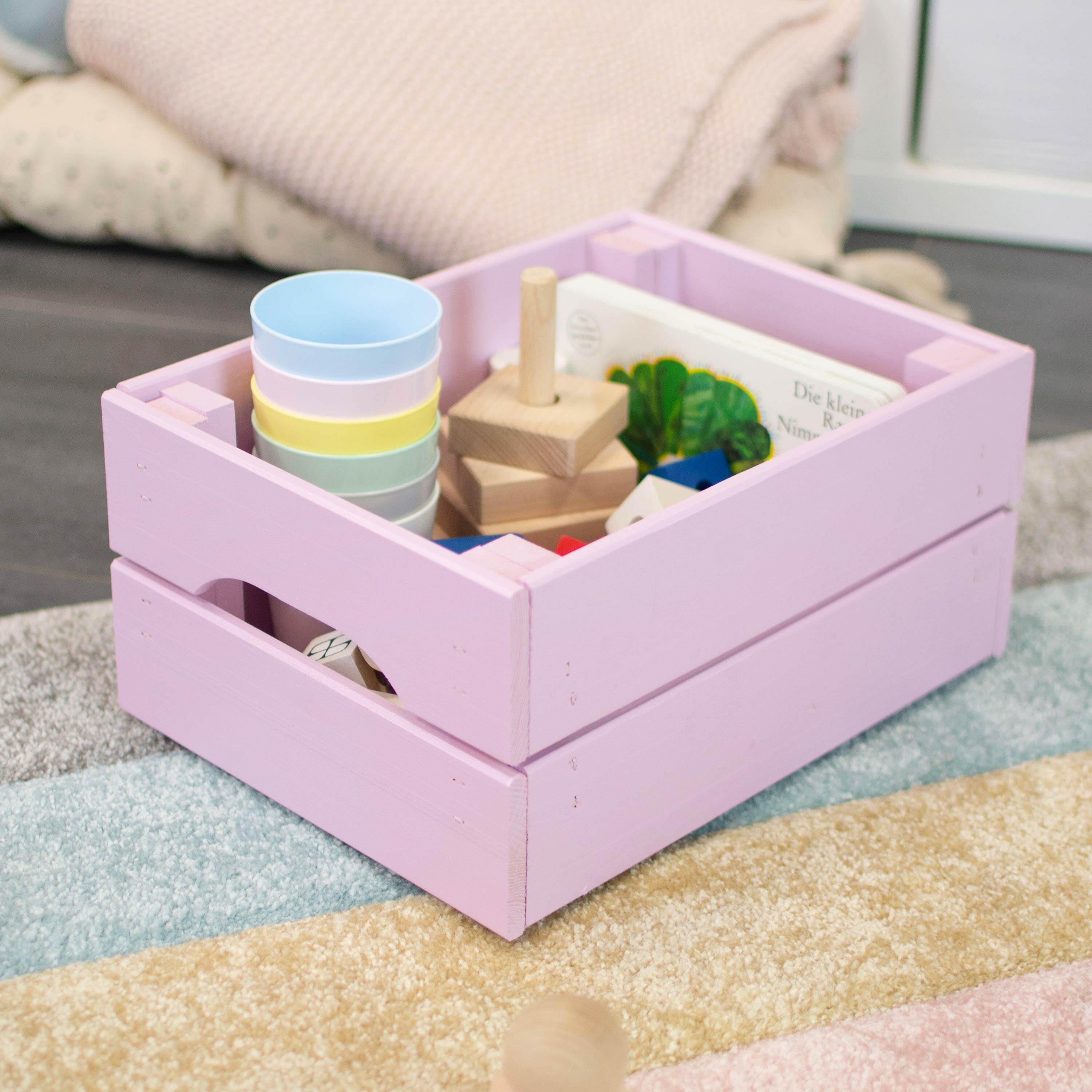 glücksstoff aufbewahrung Holzkiste zur Aufbewahrung & Dekoration, Rosa
