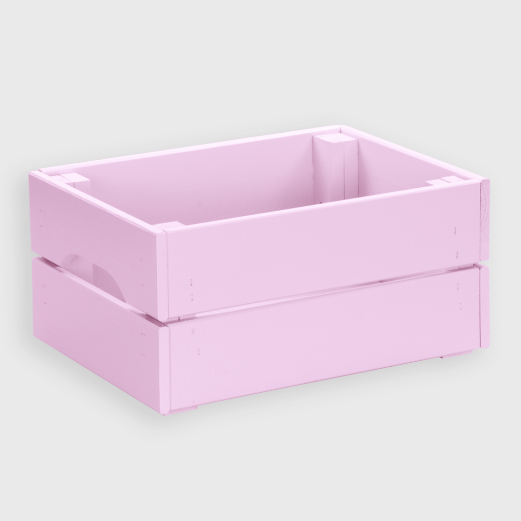 Holzkiste zur Aufbewahrung & Dekoration - Rosa - Stapelbar.