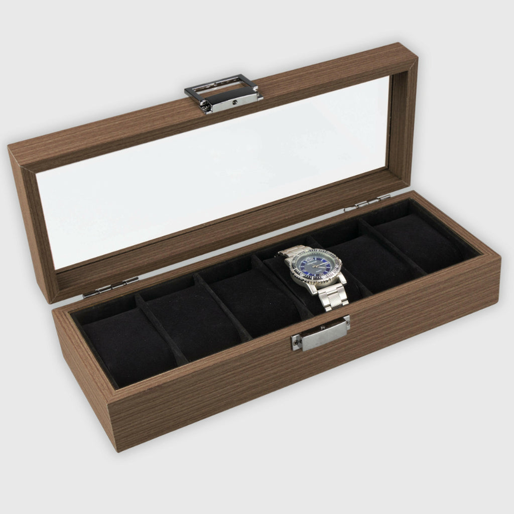 Uhrenbox aus MDF - 6 Fächer.