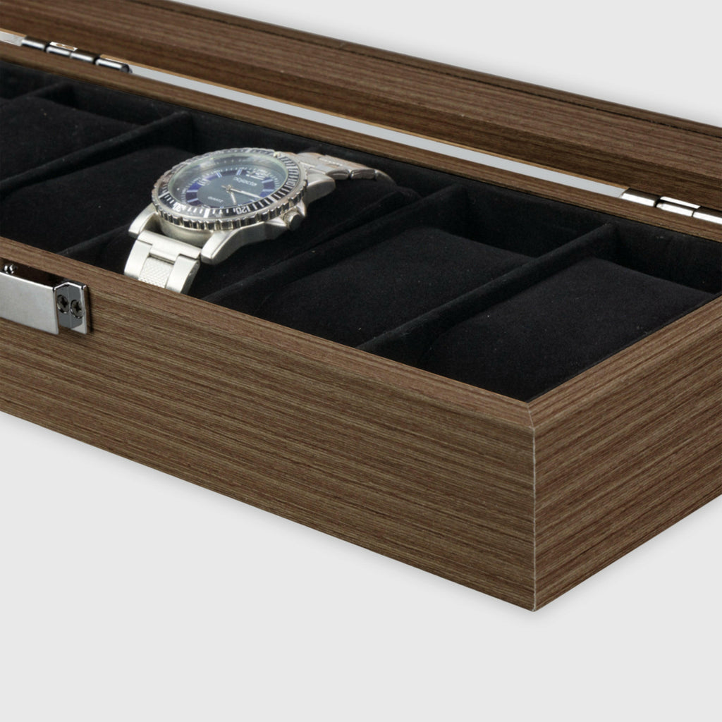 Uhrenbox aus MDF - 6 Fächer.
