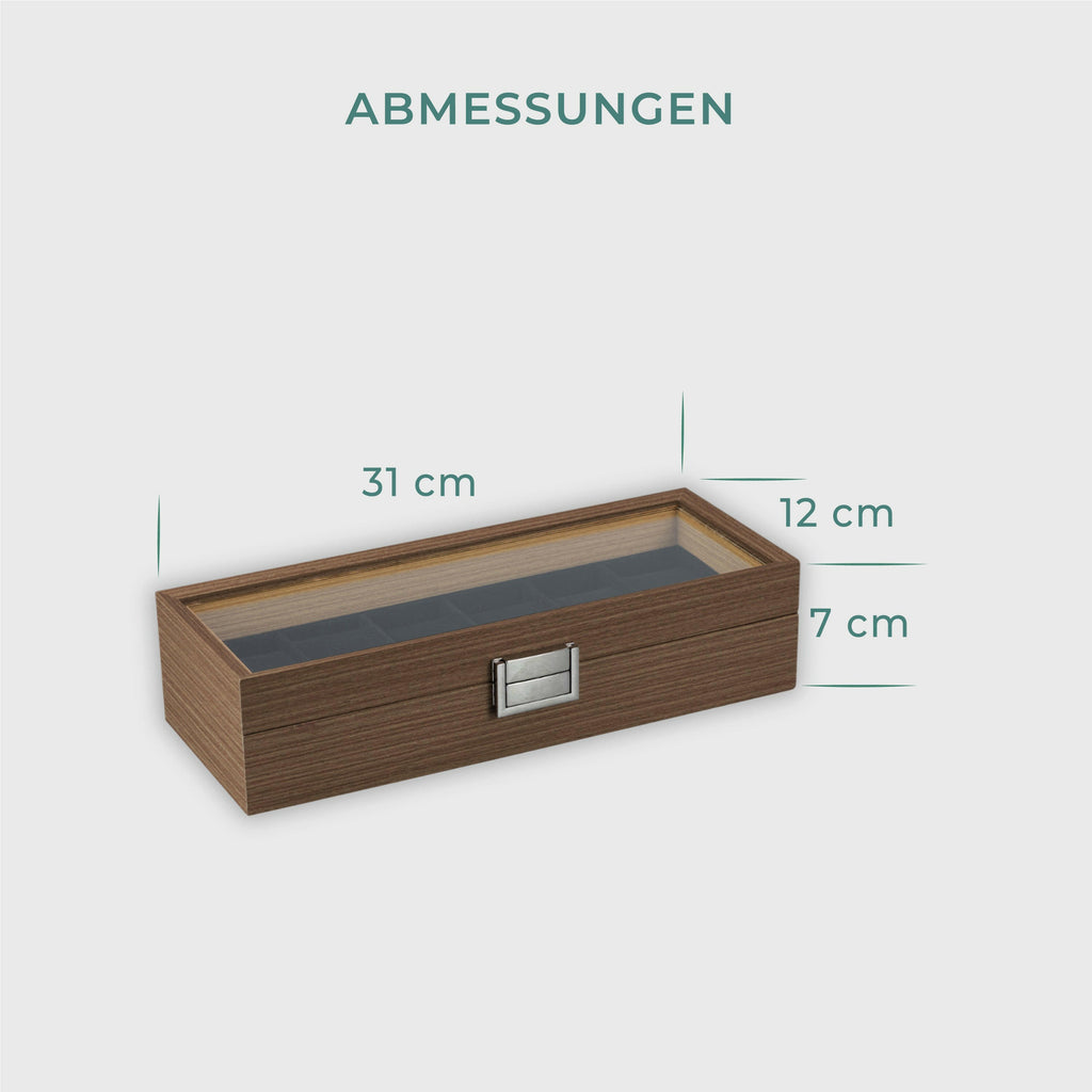 Uhrenbox aus MDF - 6 Fächer.