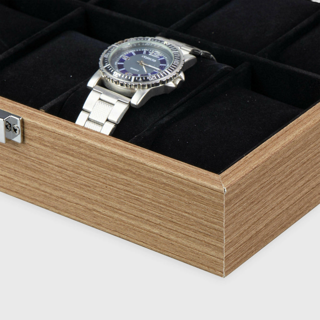 Uhrenbox aus MDF - 10 Fächer.