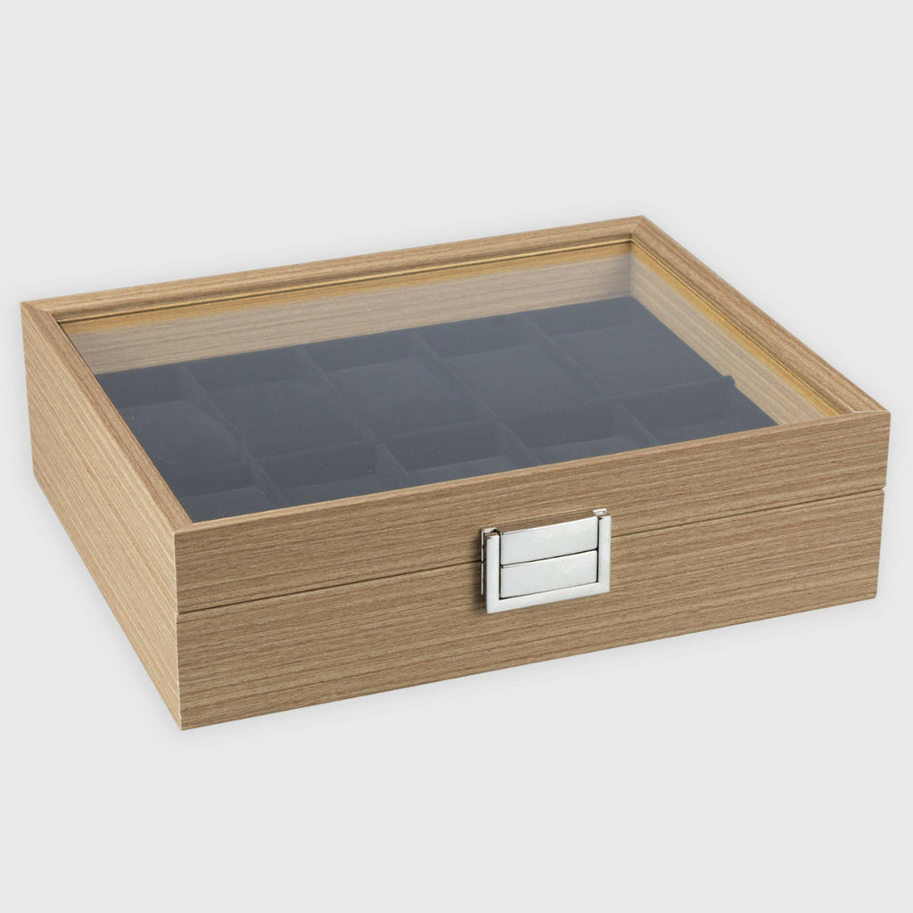 Uhrenbox aus MDF - 10 Fächer.