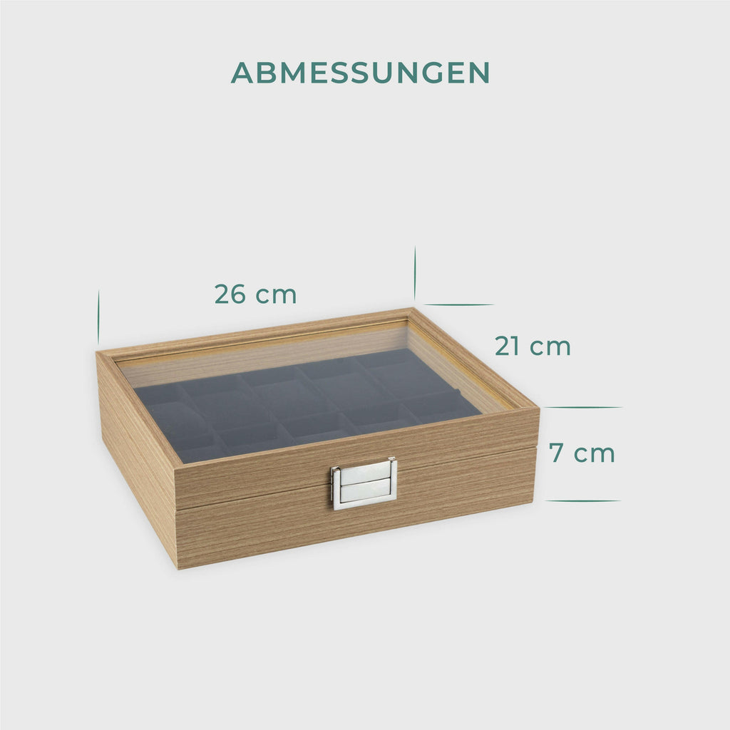Uhrenbox aus MDF - 10 Fächer.