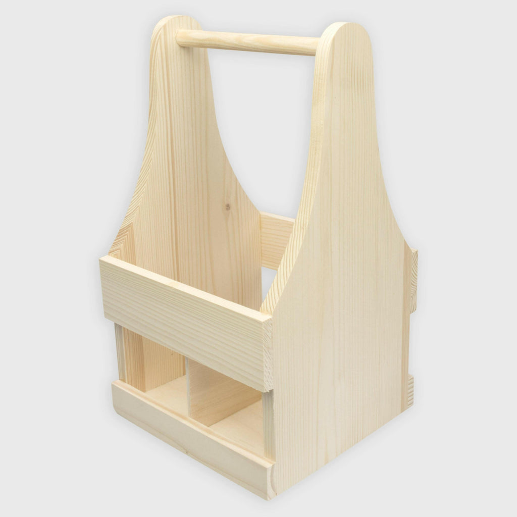 Bierträger aus Holz - für 4 Flaschen.