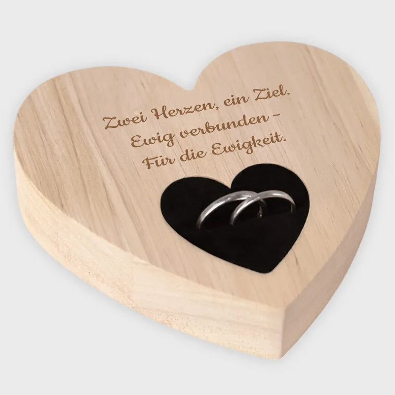 Personalisiertes Ringkissen zur Hochzeit & Verlobung mit Wunschtext - Image 1