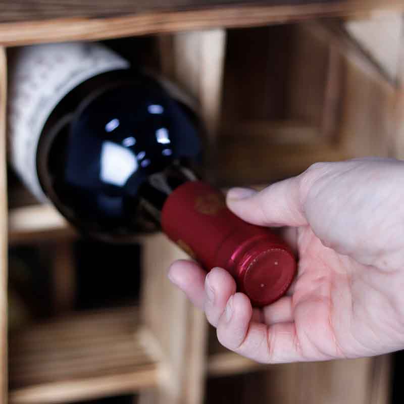 wein aufbewahrung flasche Großes Vintage Weinregal (16 Fächer), Geflammt
