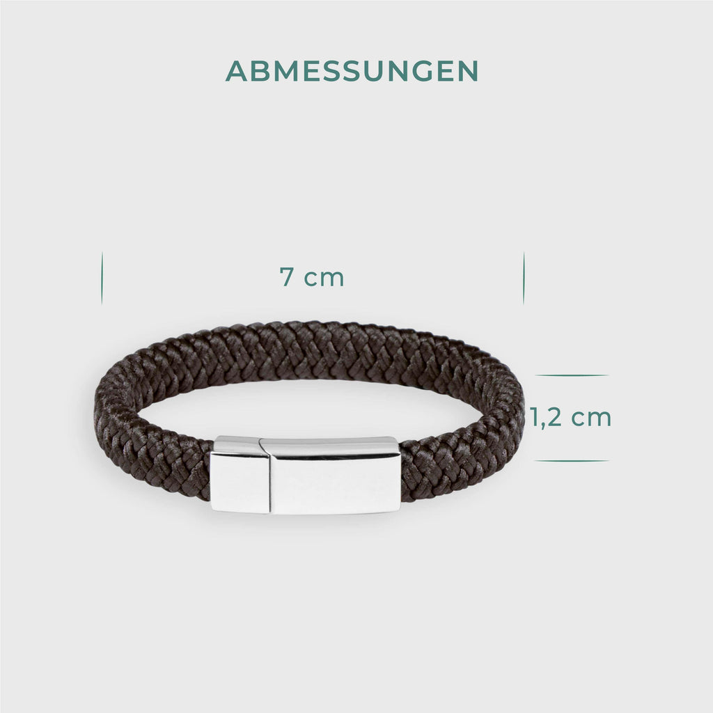 Armband für Herren - Braun, geflochten.