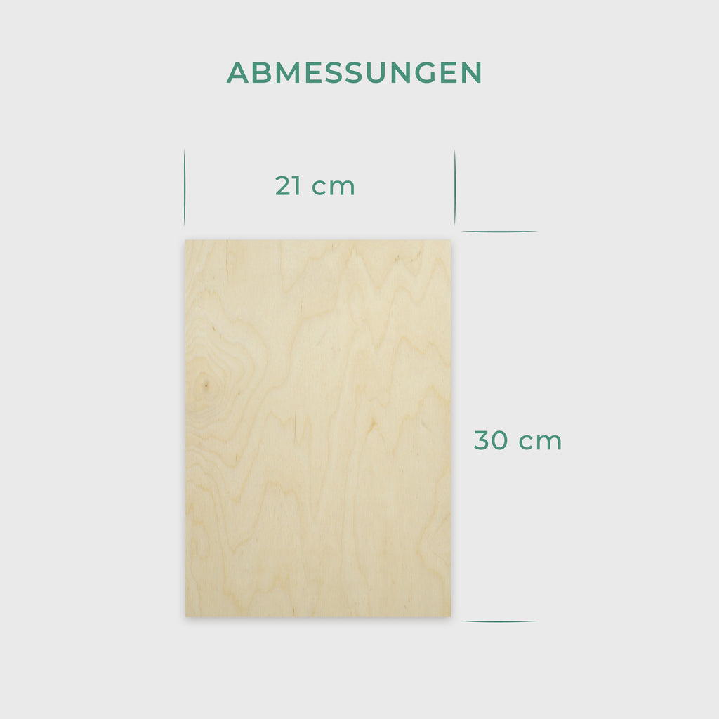 A4 Sperrholzplatte - Birkensperrholz Dünne Holz-Zuschnitte - ca. 30 x 21 cm - Image 3