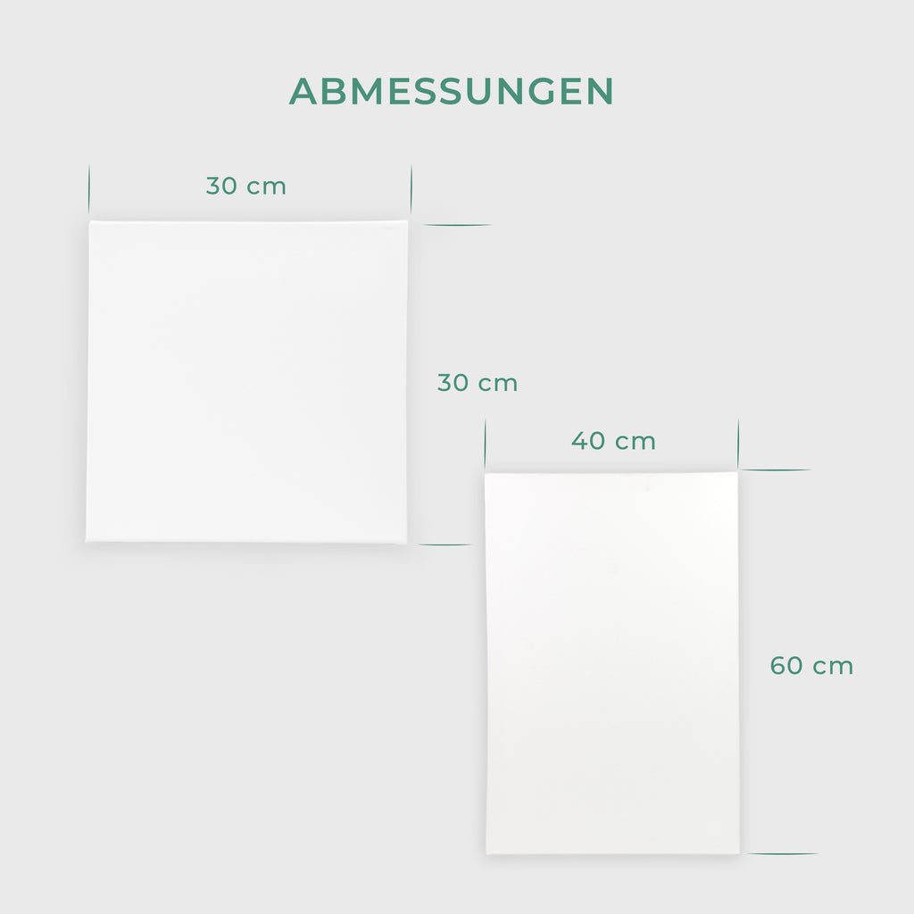 Keilrahmen 30x30 cm 3er Set & 40x60 cm 3er Set - Weiß - Image 3