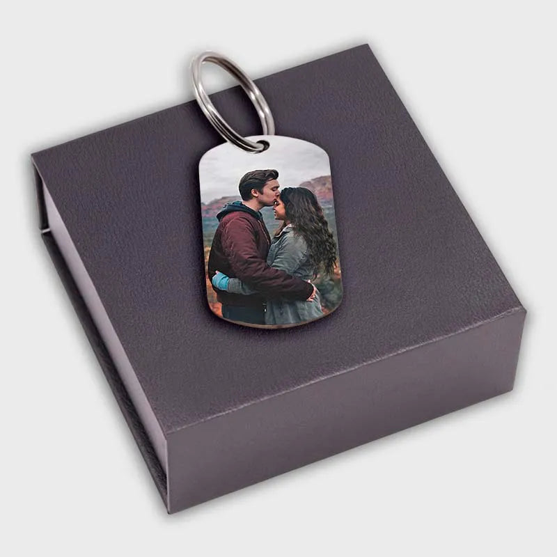 Geschenkbox für Schlüsselanhänger - 10x10x3.8cm - Schwarz - Image 1