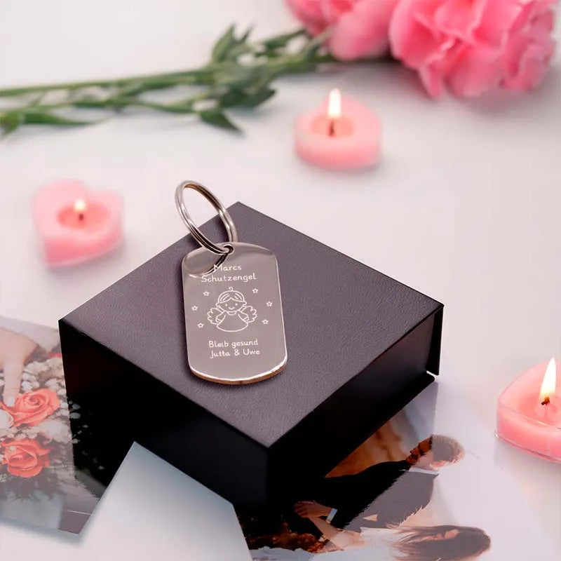 Geschenkbox für Schlüsselanhänger - 10x10x3.8cm - Schwarz - Image 3