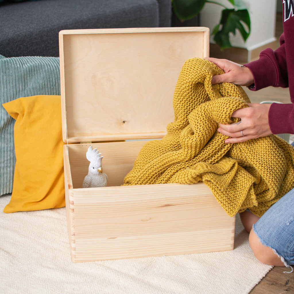 Holzkiste als Geschenk - Personalisiert - Danke Motiv - Natur.