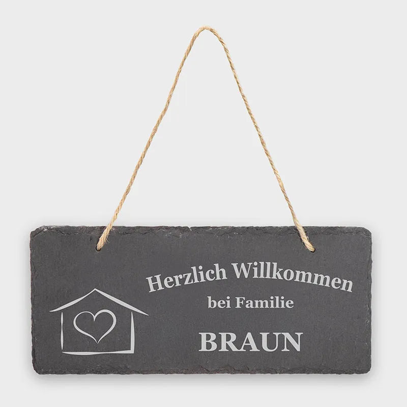 Türschild Personalisiert - Druck mit Name & Familie - Sweet Home - Image 6