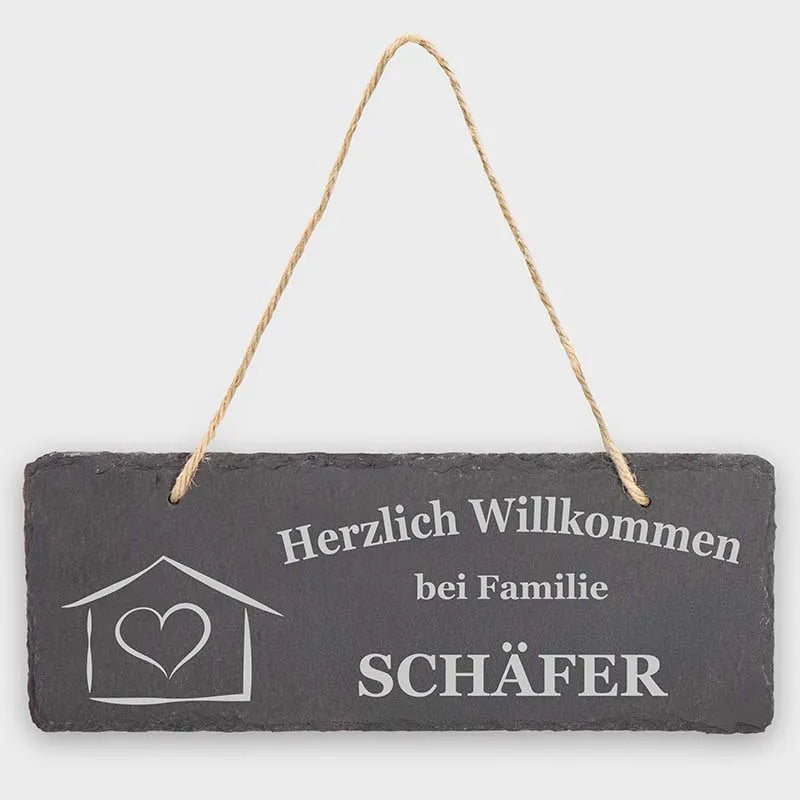 Türschild Personalisiert - Druck mit Name & Familie - Sweet Home - Image 7