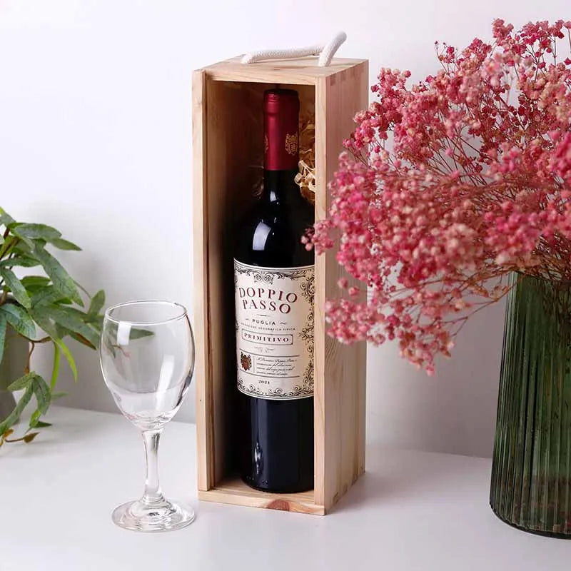 Weinbox aus Holz für eine Flasche - Weinkiste als Geschenkbox personalisiert mit Gravur | Icons Motiv -  Image 8