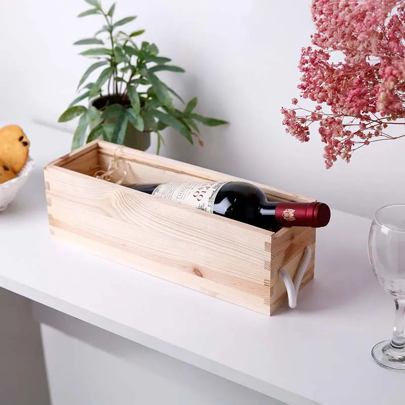 Weinbox aus Holz für eine Flasche - Weinkiste als Geschenkbox personalisiert mit Gravur | Icons Motiv -  Image 9