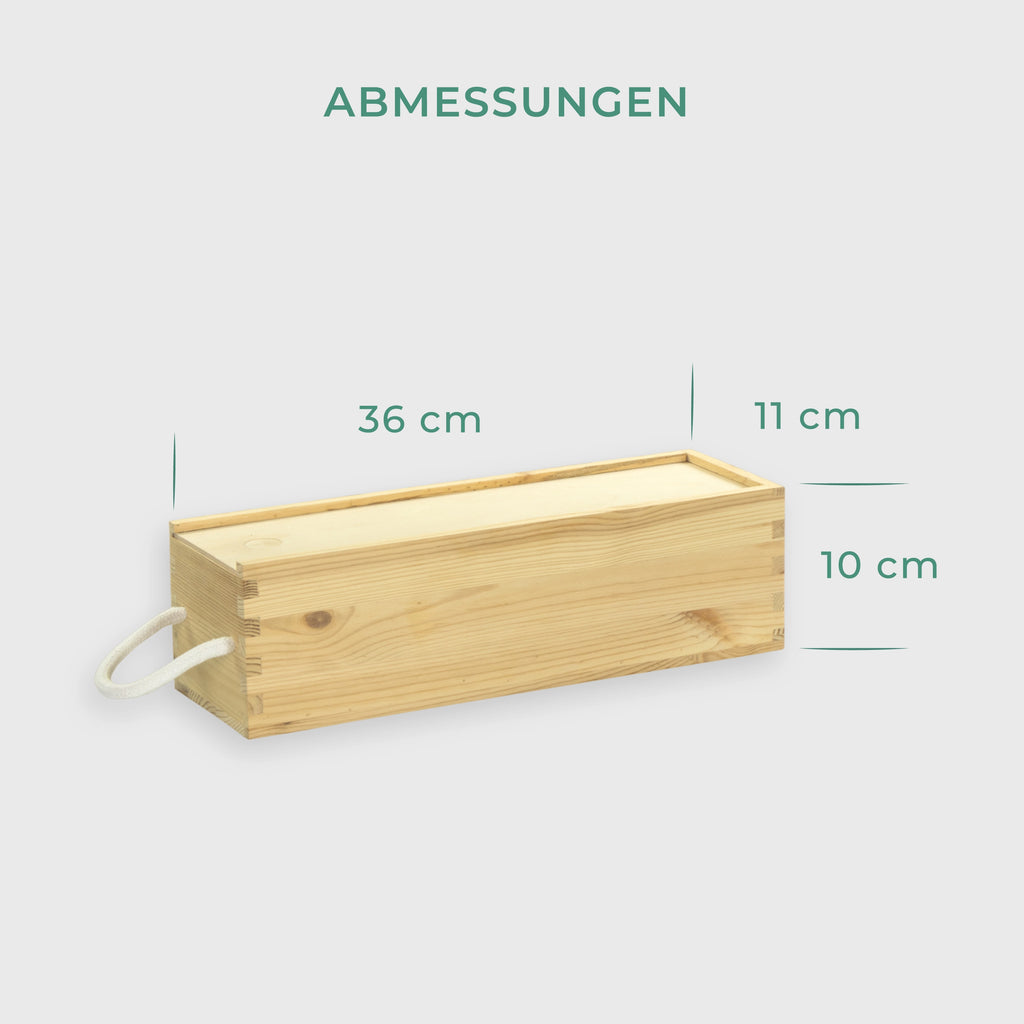 Weinbox aus Holz für eine Flasche - Weinkiste als Geschenkbox personalisiert mit Gravur | Icons Motiv -  Image 5