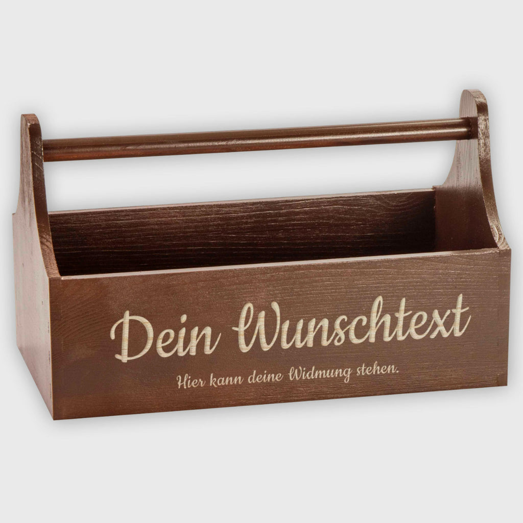 Geschenkkorb Personalisiert mit Wunschtext Gravur - Präsentkorb & Geschenkkiste | Werkzeugkasten & Wunschgravur - Holz Kiste Leer.