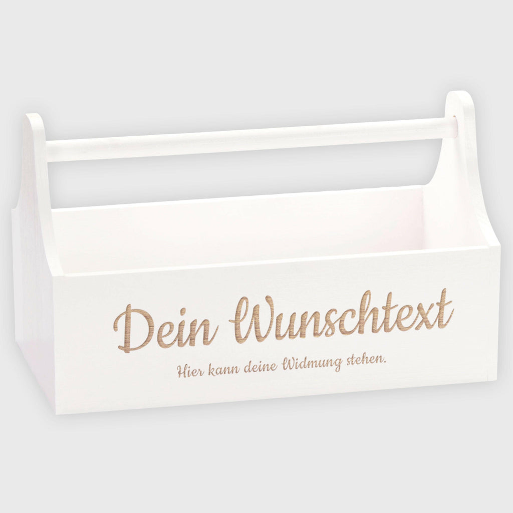 Geschenkkorb Personalisiert mit Wunschtext Gravur - Präsentkorb & Geschenkkiste | Werkzeugkasten & Wunschgravur - Holz Kiste Leer.
