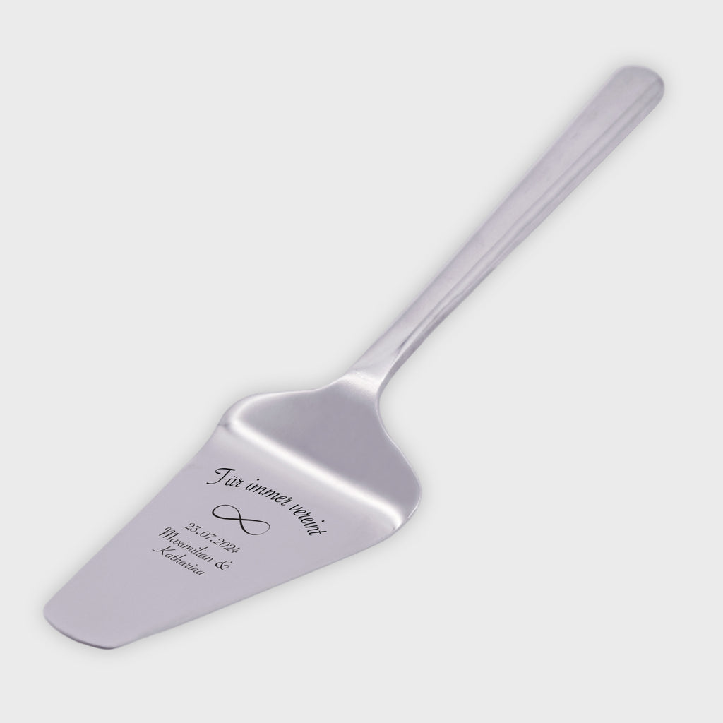 Tortenheber mit Gravur zur Hochzeit (Unendlichkeit Motiv), Edelstahl ...