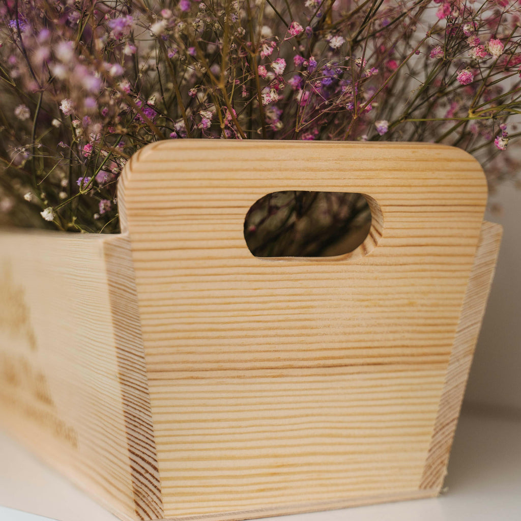 Blumenkasten zur Hochzeit - Personalisiert - Floral Motiv.