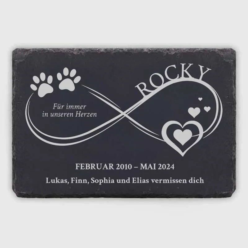 Andenken Katze Gedenktafel Für Hund Katze Haustier Schiefer Grabstein Grabplatte Trauerplatte