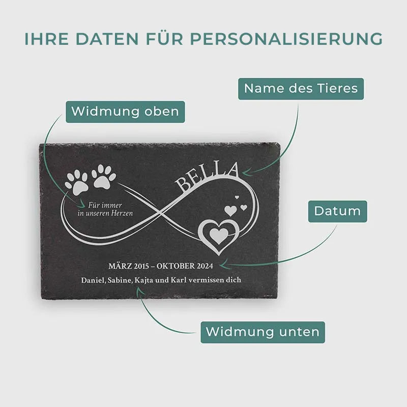 Personalisierte Grabplatte für Hund aus Schiefer - Image 5