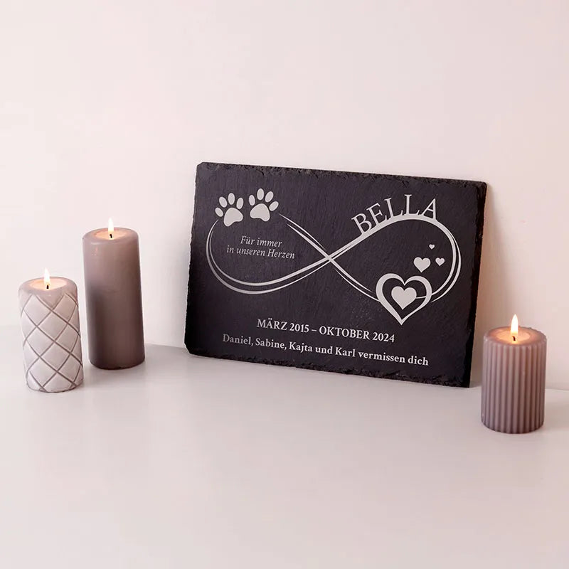 Personalisierte Grabplatte für Hund aus Schiefer - Image 4