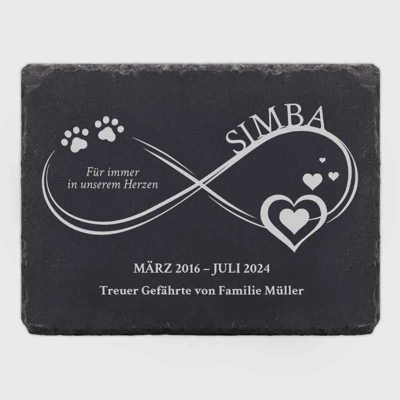 Personalisierte Grabplatte für Katze aus Schiefer - Image 9