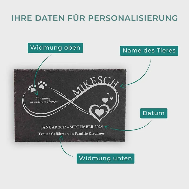 Personalisierte Grabplatte für Katze aus Schiefer - Image 5