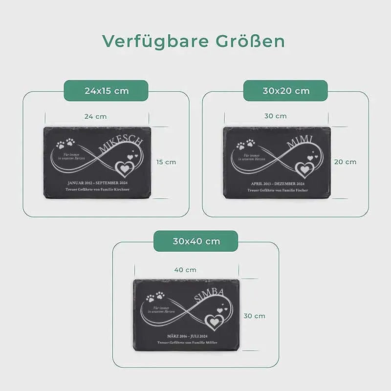 Personalisierte Grabplatte für Katze aus Schiefer - Image 3