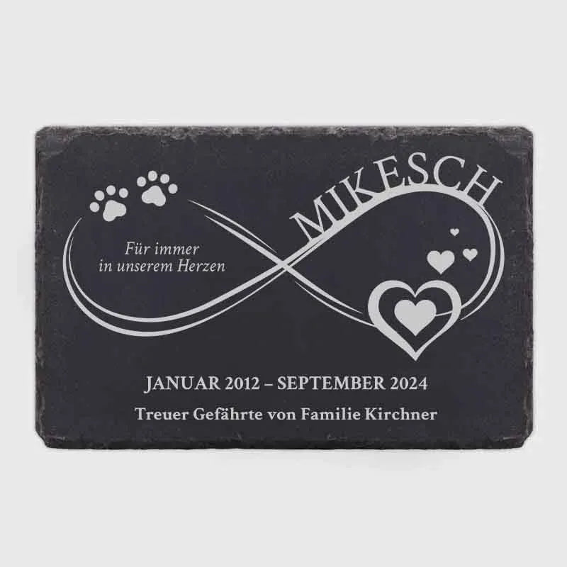 Personalisierte Grabplatte für Katze aus Schiefer - Image 8