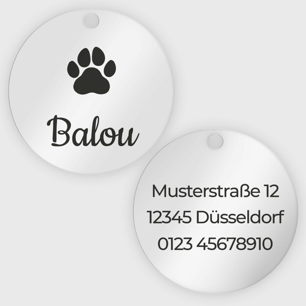 Hundemarke mit Gravur – Namensschild für Hunde | Hundehalsband Anhänger personalisiert.