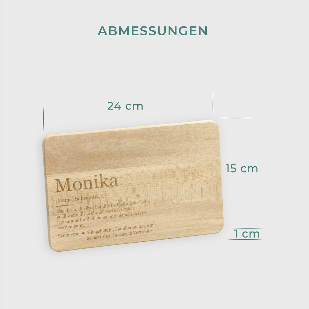Frühstücksbrettchen mit Gravur - Personalisiert mit Namen - Mama Alltagsheldin Lexikon - Image 5