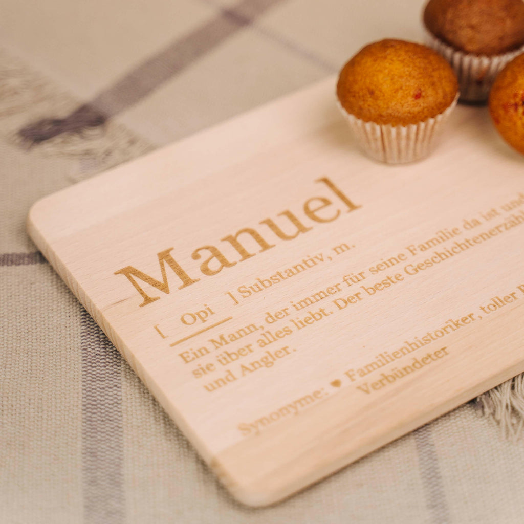 Frühstücksbrettchen mit Gravur - Personalisiert mit Namen - Opi Großvater Lexikon - Image 4