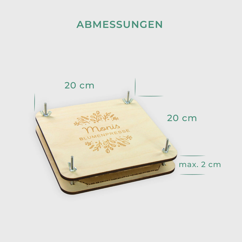 Blumenpresse aus Holz - Personalisiert - Floral Motiv - Image 4