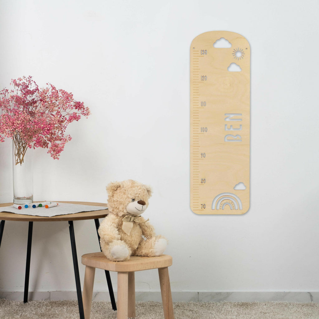 Messlatte für Kinder - Personalisiert mit Name - Sonnenschein Motiv - Image 1