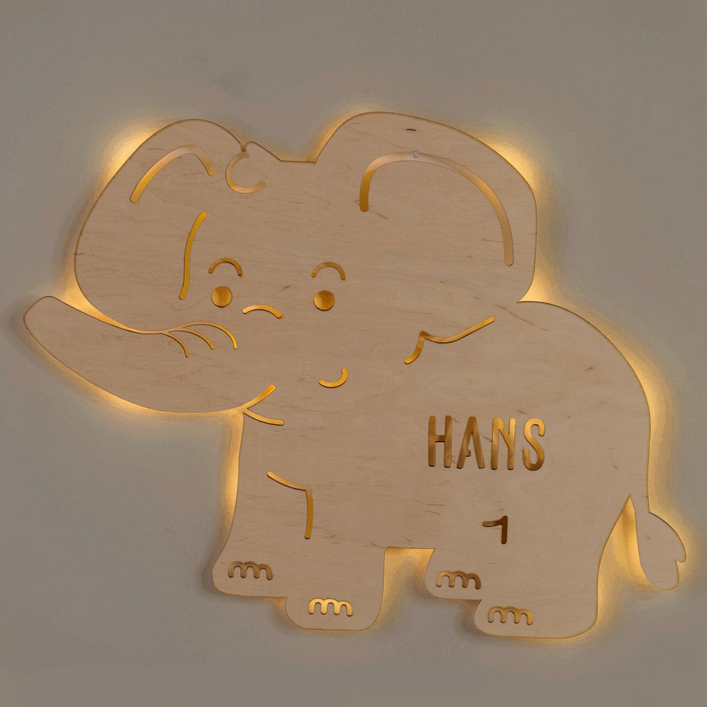 LED Kinder Nachtlicht - Personalisiert - Schlummerlicht Baby mit Namen - Image 1