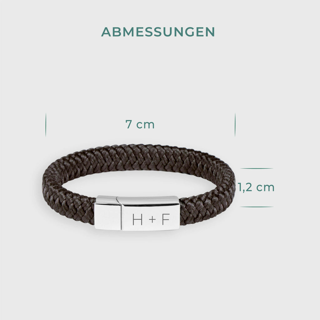 Armband für Männer - Personalisiert - Braun, geflochten - Image 3