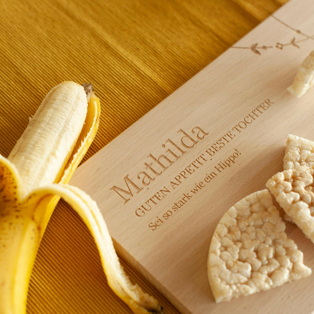 Frühstücksbrettchen für Kinder mit Gravur - Personalisiert mit Namen - Nilpferd - Image 6
