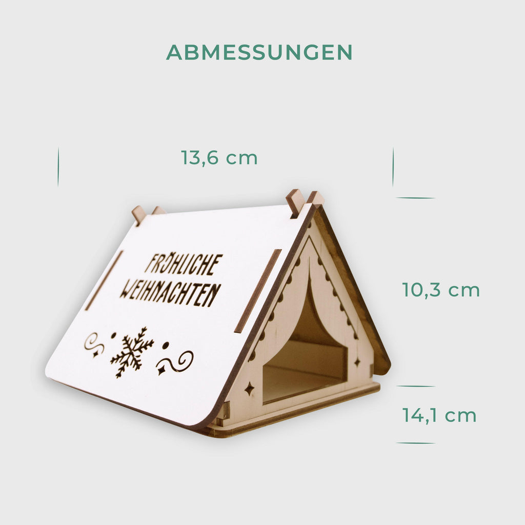 Weihnachtsdeko - Personalisiert - beleuchtetes Holzhäuschen - Größe S - Image 4