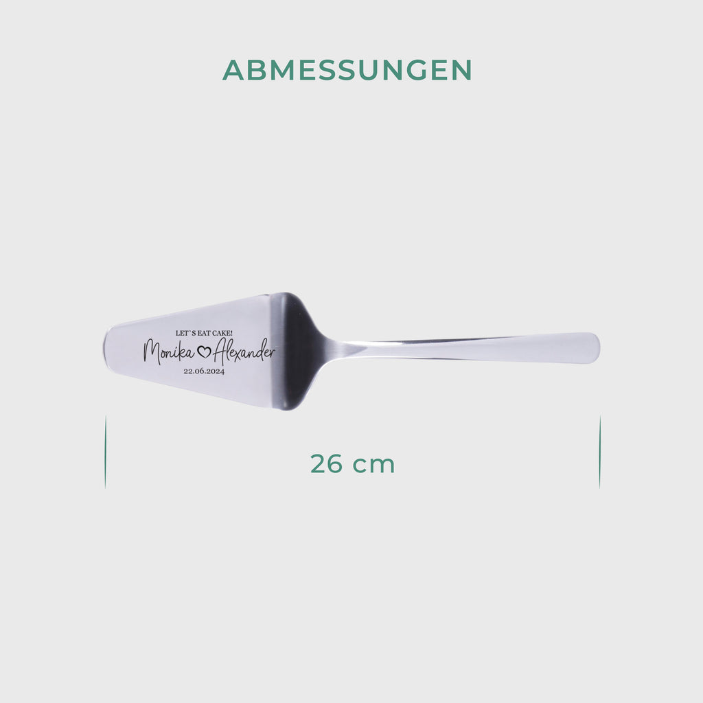 Tortenheber mit Gravur zur Hochzeit - Kuchenheber Personalisiert als Geschenke - Wunschtext - Image 5