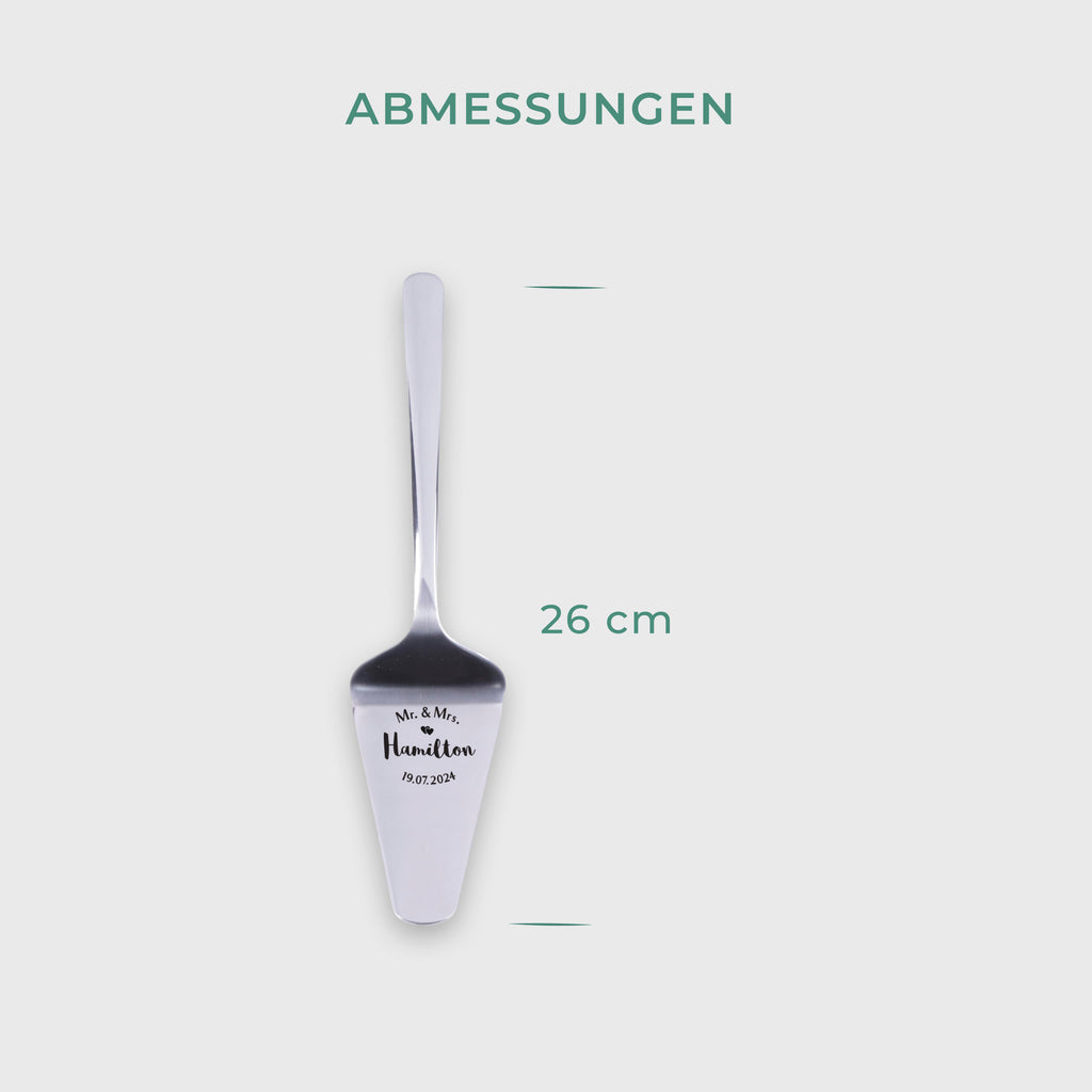 Tortenheber mit Gravur zur Hochzeit - Kuchenheber Personalisiert als Geschenke - Mr & Mrs Motiv - Image 5